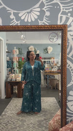 Midori Kimono Cardigan in Azure Bauhinia