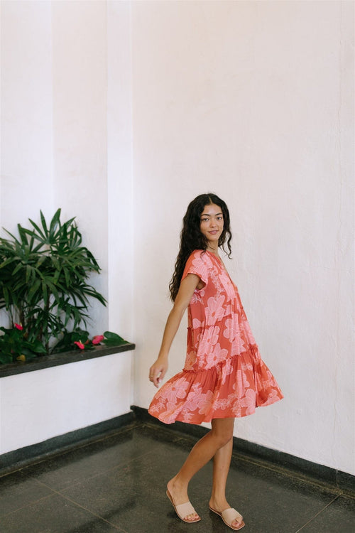 Yireh Dress Florentine Dress in Lei Pua (Clay) Florentine Dress in Pacific | YIREH | An ethically conscious clothing brand Valia Honolulu