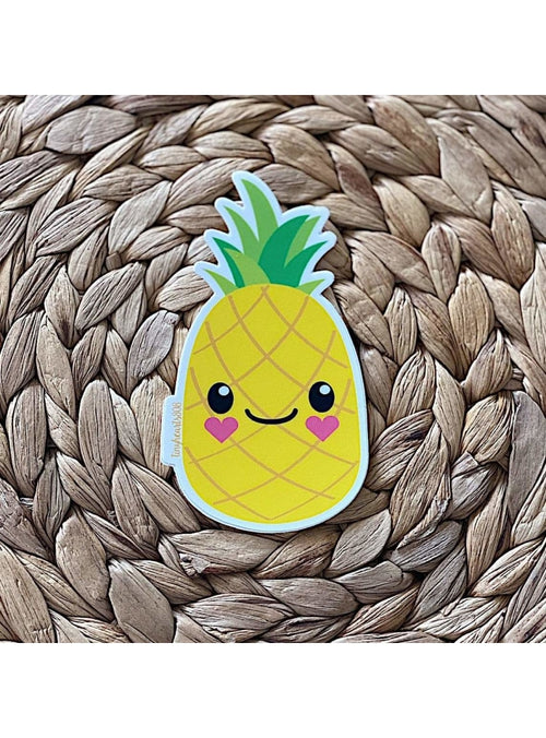 Tiny Hearts Gift Pineapple Sticker Aloha Pineapple | Vinyl Sticker | Tiny Hearts at Valia Honolulu Valia Honolulu