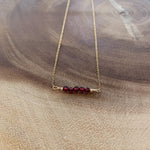 14k GF Garnet Bar Choker