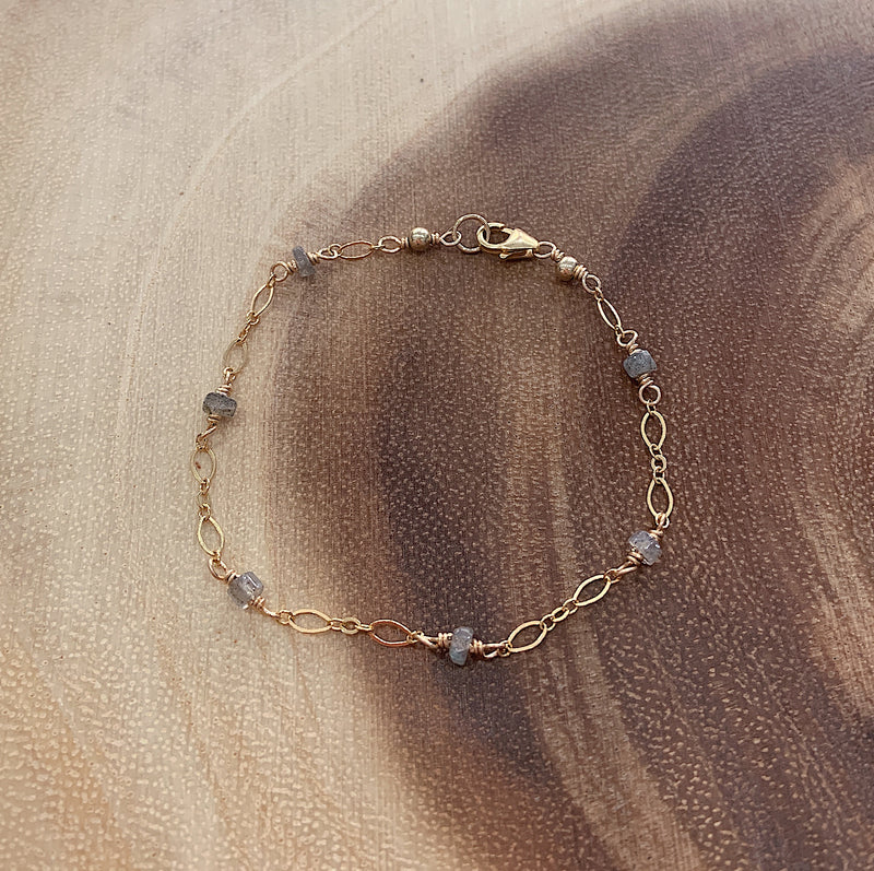 14k GF Barely There Labradorite Bracelet