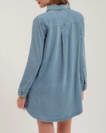 Claire Chambray Mini Shirt Dress