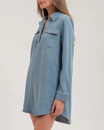 Claire Chambray Mini Shirt Dress