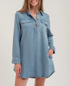 Claire Chambray Mini Shirt Dress