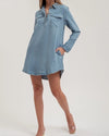 Claire Chambray Mini Shirt Dress