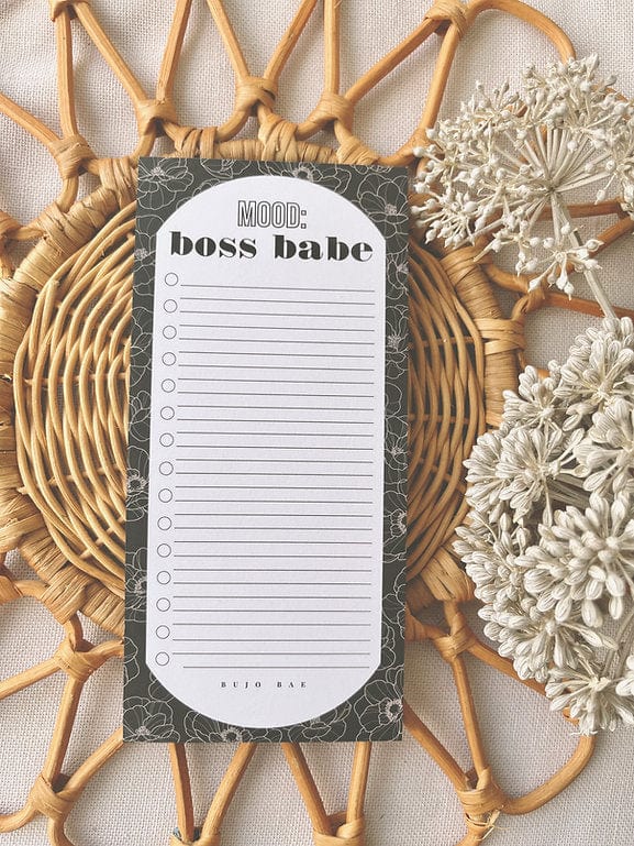 bujoBAE Stationary Mood: Boss Babe To Do List Notepad Mood: Boss Babe To Do List Notepad | Bujo Bae at Valia Honolulu Valia Honolulu