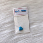 Death By Scrapbooking Gift Blue Mini Heart Magnet Mini Heart Magnet | Valia Honolulu  Valia Honolulu