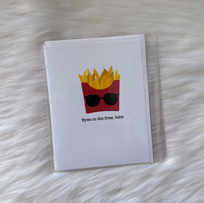Death By Scrapbooking Gift Eyes On the Fries Greeting Card Eyes On the Fries Greeting Card | Unique Handmade Greeting Cards | Valia Honolulu Valia Honolulu