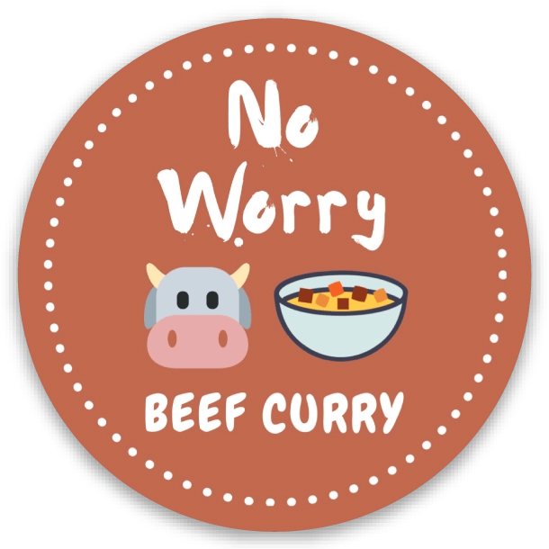 Design Jord Gift No Worry Beef Curry Sticker No Worry Beef Curry Sticker | Design Jord at Valia Honolulu Valia Honolulu