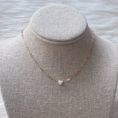 Elly Rose Jewelry Jewelry Mother of Pearl Sweetheart Necklace Mother of Pearl Sweetheart Necklace | Handmade Jewelry | Valia Honolulu Valia Honolulu