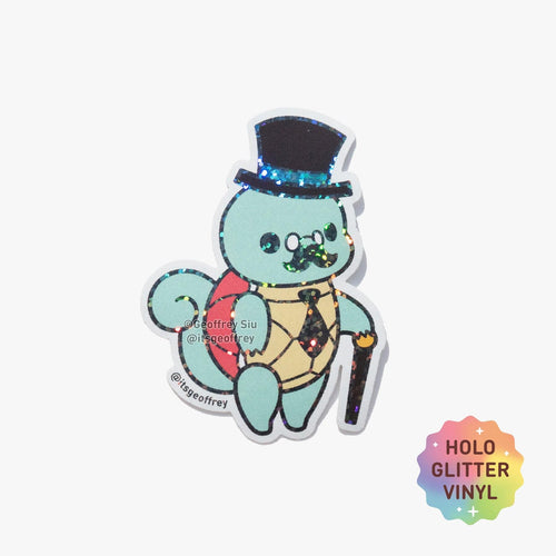 Geoffrey Siu Art Stationary Squiretle Glitter Sticker Squiretle Glitter Sticker | Geoffrey Siu Art at Valia Honolulu Valia Honolulu