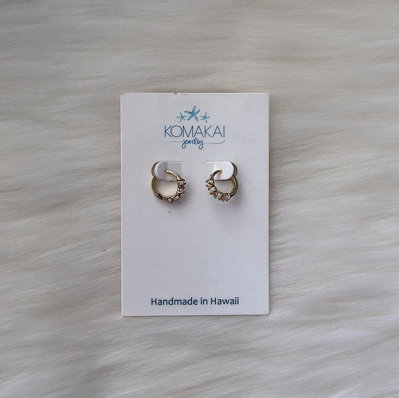 Komakai Jewelry Jewelry Dainty Opal Huggy Earrings Opal Huggy Earrings | Dainty Gemstone Jewelry | Valia H Valia Honolulu