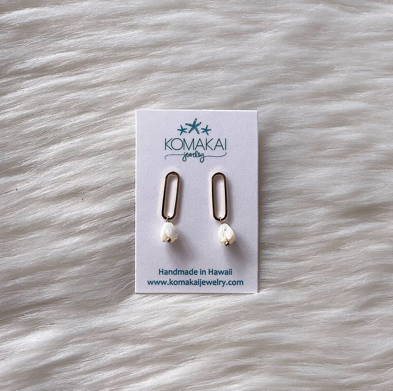 Komakai Jewelry Jewelry Staple and Pikake Earrings Pikake Earrings | Dainty Gemstone Jewelry | Valia H Valia Honolulu