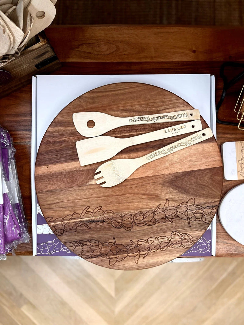 Laha’ole Home Pikake Lei Lazy Susan Valia Honolulu