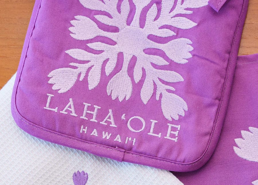 Pikake Lei Oven Mitt Set in Purple – Valia Honolulu