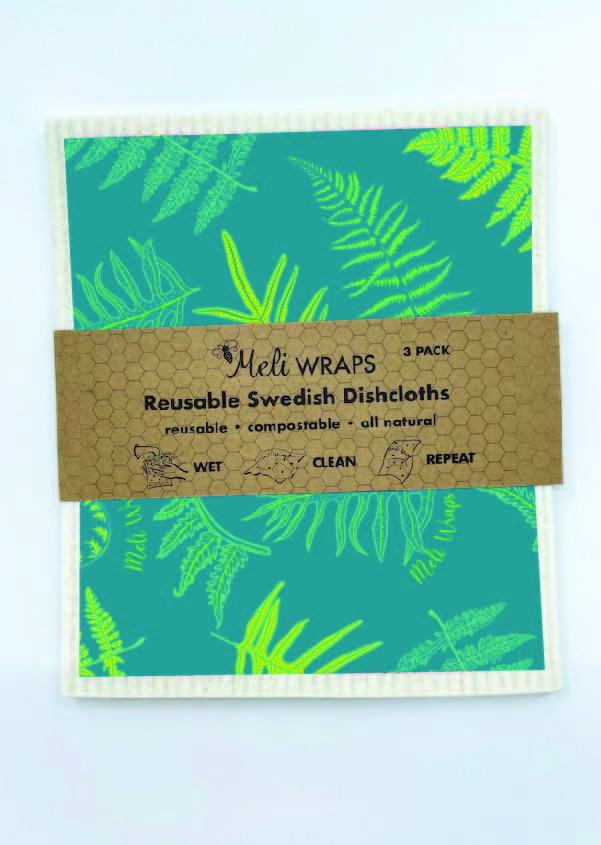Meli Wraps Home Swedish Dish Cloth - Fern Valia Honolulu
