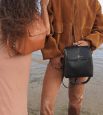 Ocean's End Handbag Gabriela Mini Backpack Tote in Onyx Ocean's End Gabriela Mini in Onyx | Valia Honolulu Valia Honolulu