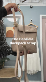Gabriela Backpack Tote in Bone