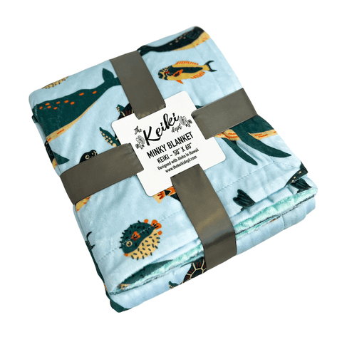 Minky Blanket in Ocean Friends Valia Honolulu