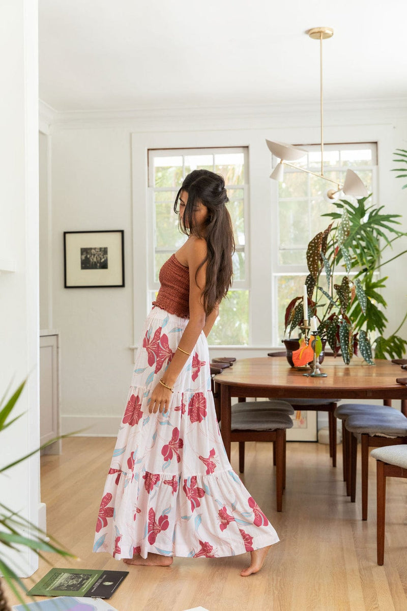 Yireh Dress Nico Skirt in Island Breeze Aila Dress in Terra | YIREH | An ethically conscious clothing brand Valia Honolulu