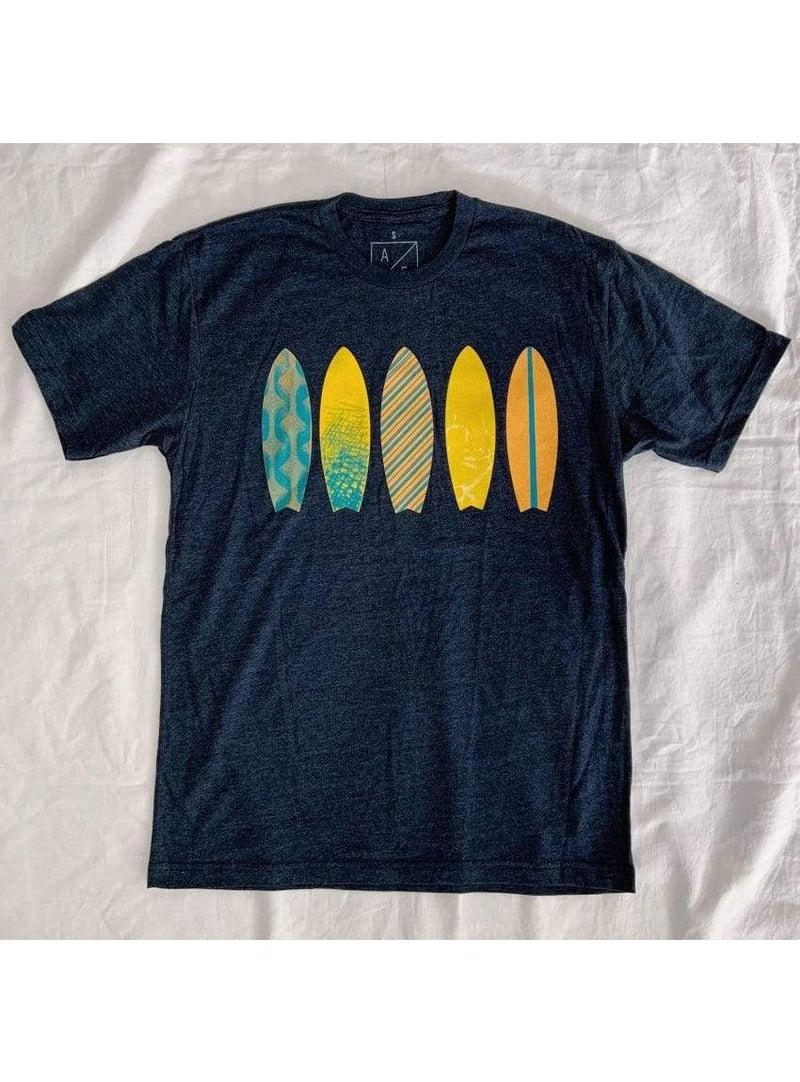 Arts and Flavors of Hawaii t-shirt Surfboard Men's Tee Valia Honolulu