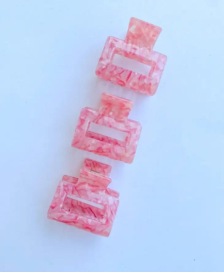 Blush & Bubbly Hair Accessory Acetate Pink Claw Clip Valia Honolulu