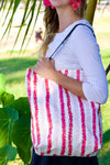 Citadine Handbag Pua Kenikeni Pink on Citadine Monogram Reversible Hawaii Tote Bag Valia Honolulu