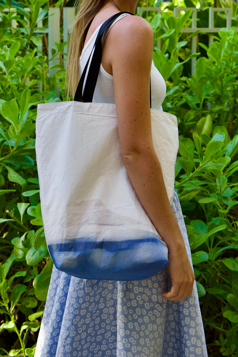 Hawaiian Fabric Reversible Mini Tote Bag/original Handmade 