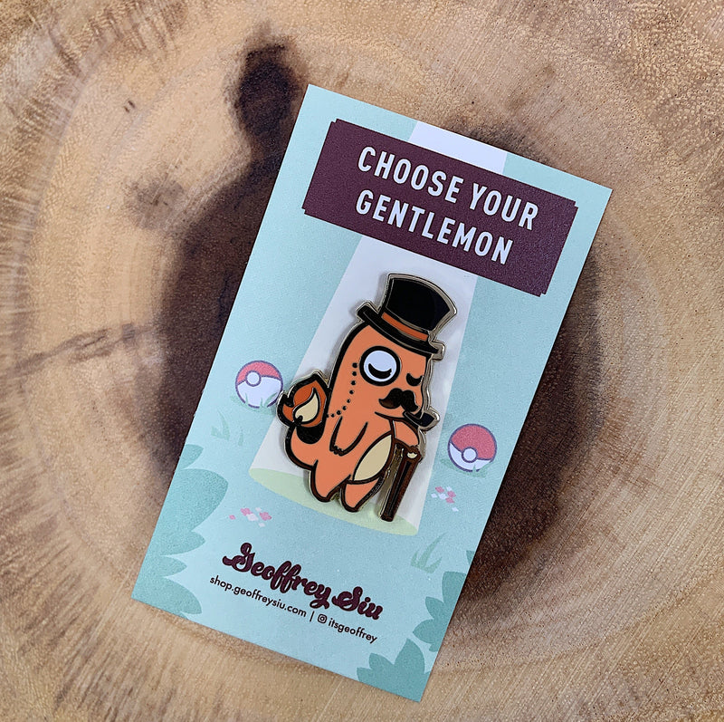 Geoffrey Siu Art Stationary Charmingder Pin Charmingder Enamel Pin | Riskit Design at Valia Honolulu Valia Honolulu
