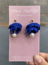Blue Peony Earrings