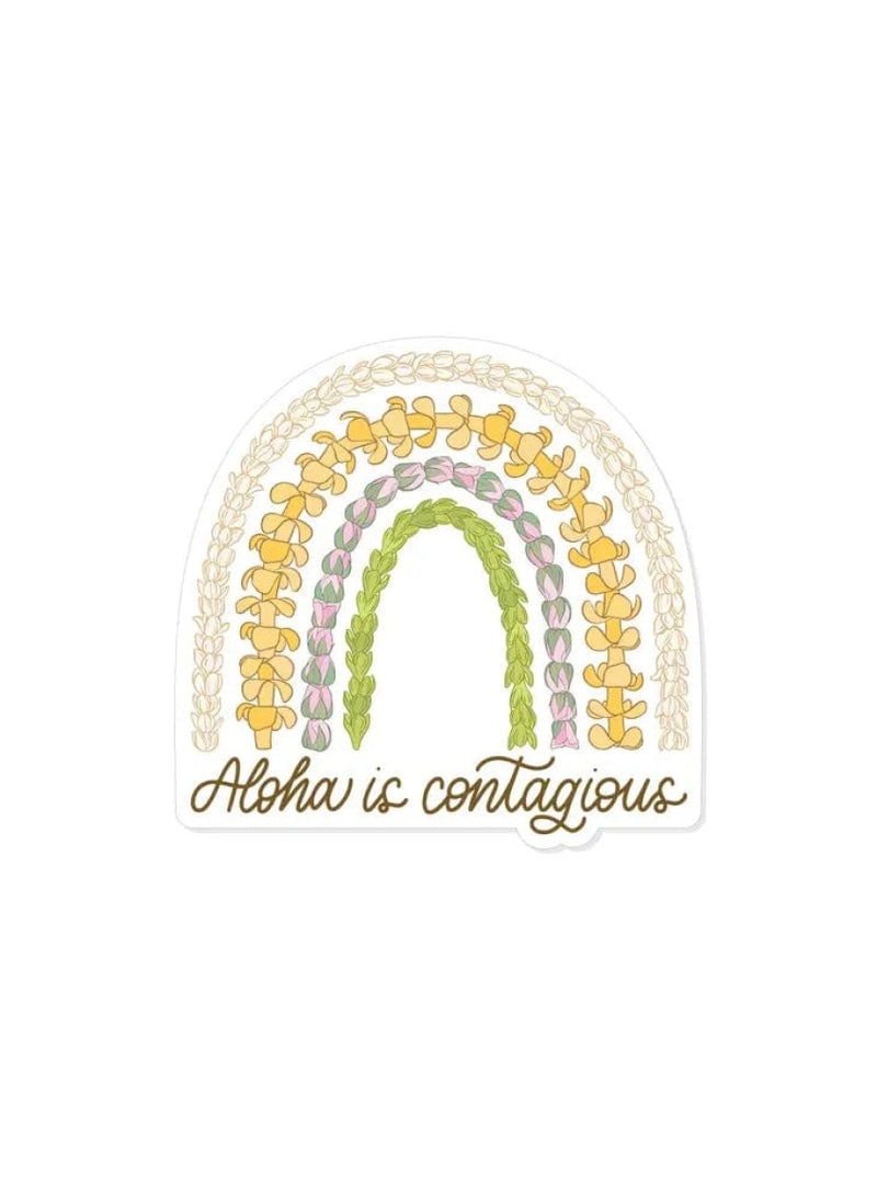 Kakou Collective Stationary Aloha is Contagious Vinyl Sticker Valia Honolulu