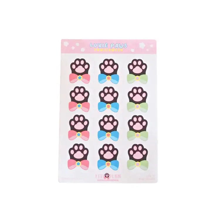 Kitt & Bunn Supply Co Stationary Black Cat Paw with Cute Bow Journaling Sticker Sheet Black Cat Paw with Cute Bow Journaling Sticker Sheet | Kitt & Bunn Supply Co. | Valia Honolulu Valia Honolulu