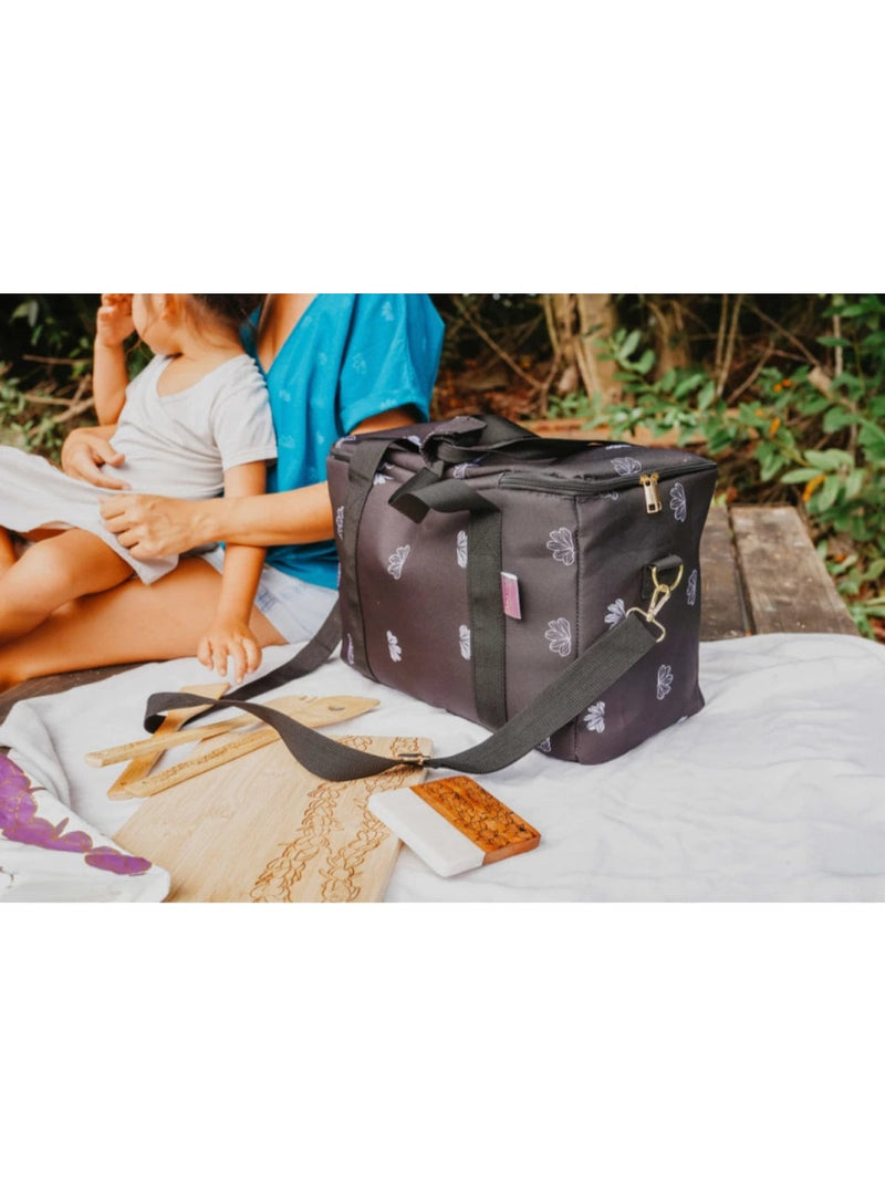 Laha’ole Home Naupaka Cooler Bag in Black Valia Honolulu