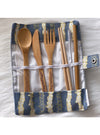 Laha’ole Home Pikake Lei Bamboo Cutlery Set in Grey Valia Honolulu