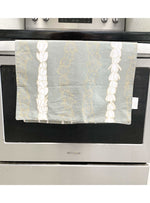 Laha’ole Home Pikake Lei Tea Towel in Grey Valia Honolulu