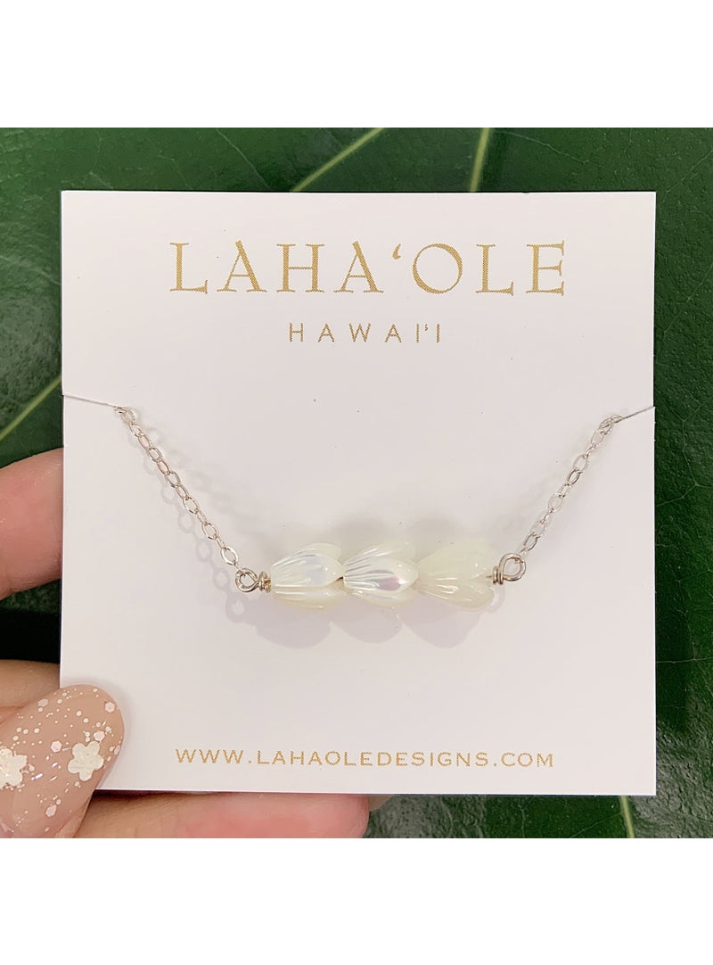 Laha’ole Jewelry SS Pikake Bar Necklace Pikake Bar Necklace | Handmade Hawaiian Jewelry | Valia Honolulu Valia Honolulu