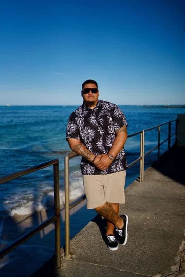 Pohaku Hawaii Men's Aloha Shirt in Ele Ele Aloha Shirt in Pūko‘a | Men's Aloha Shirt | Valia Honolulu Valia Honolulu