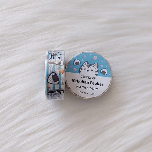Riskit Designs Gift Nekohan Peeker Foiled Washi Tape Nekohan Peeker Foiled Washi Tape | Riskit Design at Valia Honolulu Valia Honolulu
