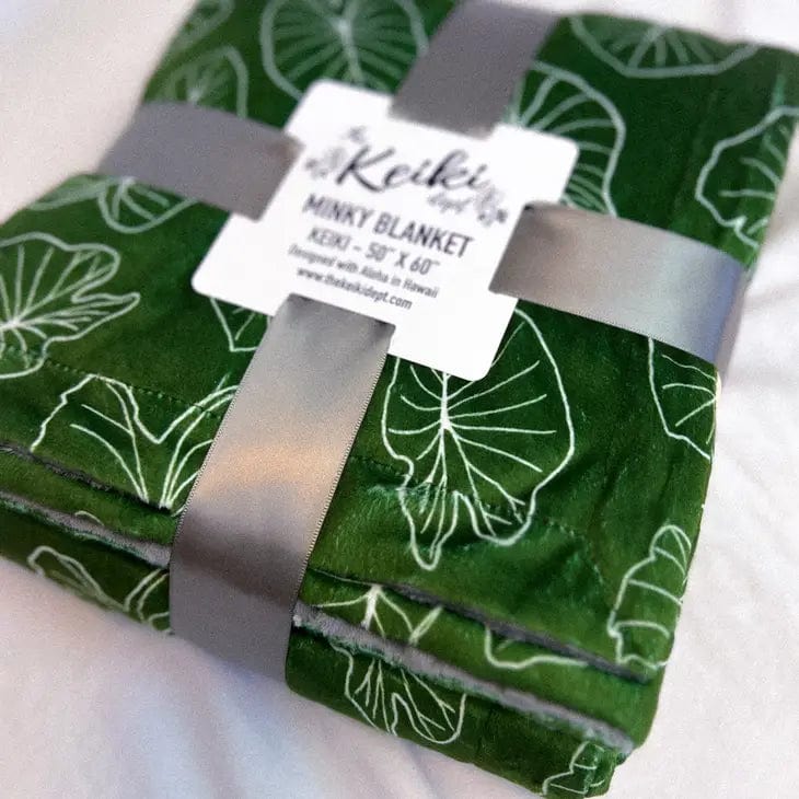 The Keiki Dept Quilts & Comforters Minky Blanket in Kalo Valia Honolulu