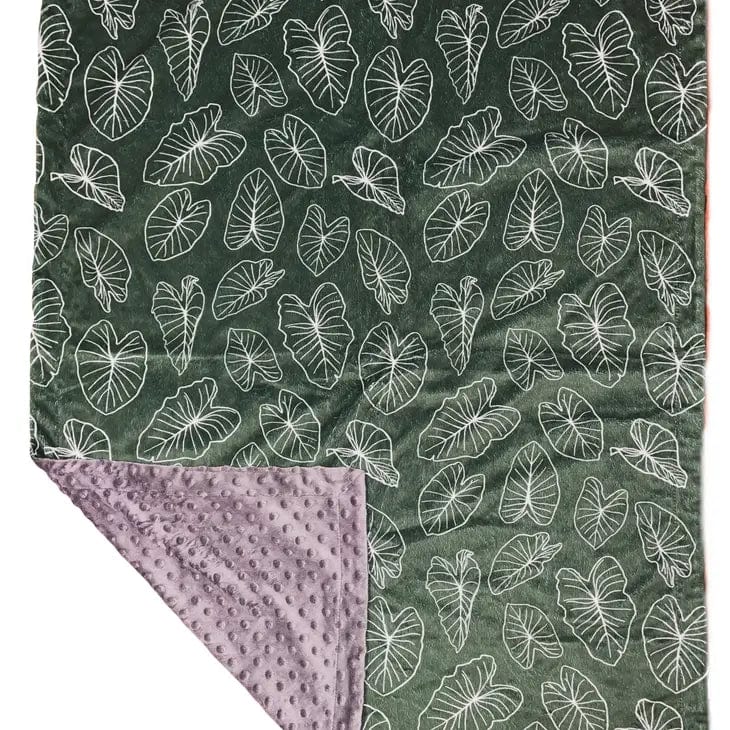 The Keiki Dept Quilts & Comforters Minky Blanket in Kalo Valia Honolulu