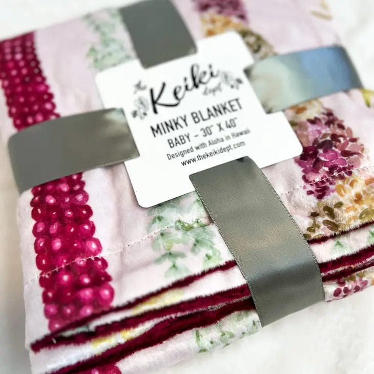 The Keiki Dept Quilts & Comforters Minky Blanket in Lei Poina Ole Valia Honolulu