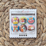 Tiny Hearts Gift Corgi Cafe Tiny Hearts Magnet Set Foodie Magnets | Handmade Fridge Magnets | Tiny Hearts Valia Honolulu