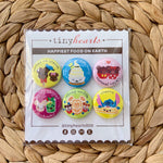 Tiny Hearts Gift Happiest Food on Earth Tiny Hearts Magnet Set Foodie Magnets | Handmade Fridge Magnets | Tiny Hearts Valia Honolulu