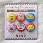 Tiny Hearts Gift Taste of Vietnam Tiny Hearts Magnet Set Foodie Magnets | Handmade Fridge Magnets | Tiny Hearts Valia Honolulu