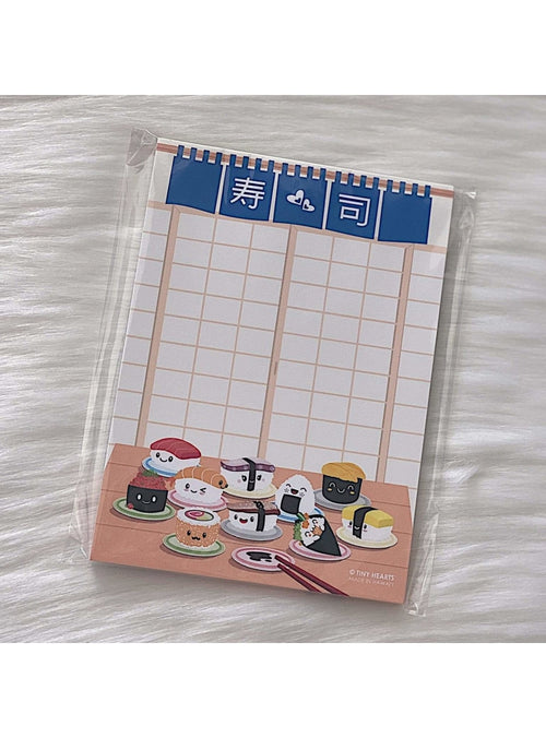 Tiny Hearts Stationary Sushi Bar Notepad Got Me All Bubbly Inside | Tiny Hearts at Valia Honolulu Valia Honolulu
