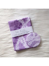 Valia Honolulu Home Ube Matching Tea Towel & Coaster Set Valia x Kākou Collective Collaboration Tea Towels and Coaster Sets in Pīkake Lei Valia Honolulu