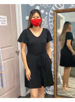 Vermilli Dress Elodie Dress in Black Elodie Dress in Black | Comfy Short Sleeve Dress | Valia Honolulu Valia Honolulu