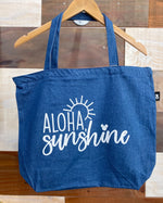 Workshop 28 Handbag Denim Aloha Sunshine Zipper Tote Aloha Sunshine Zipper Tote | Workshop 28 at Valia Honolulu Valia Honolulu