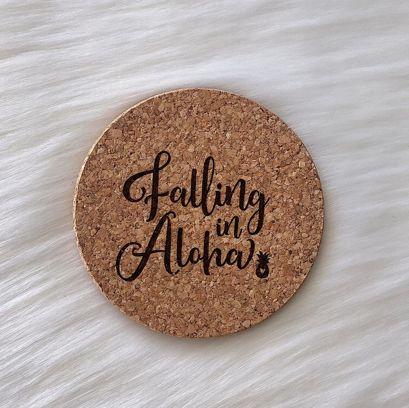 Workshop 28 Home Cork Coaster in Falling in Aloha Cork Coaster | Workshop 28 at Valia Honolulu Valia Honolulu