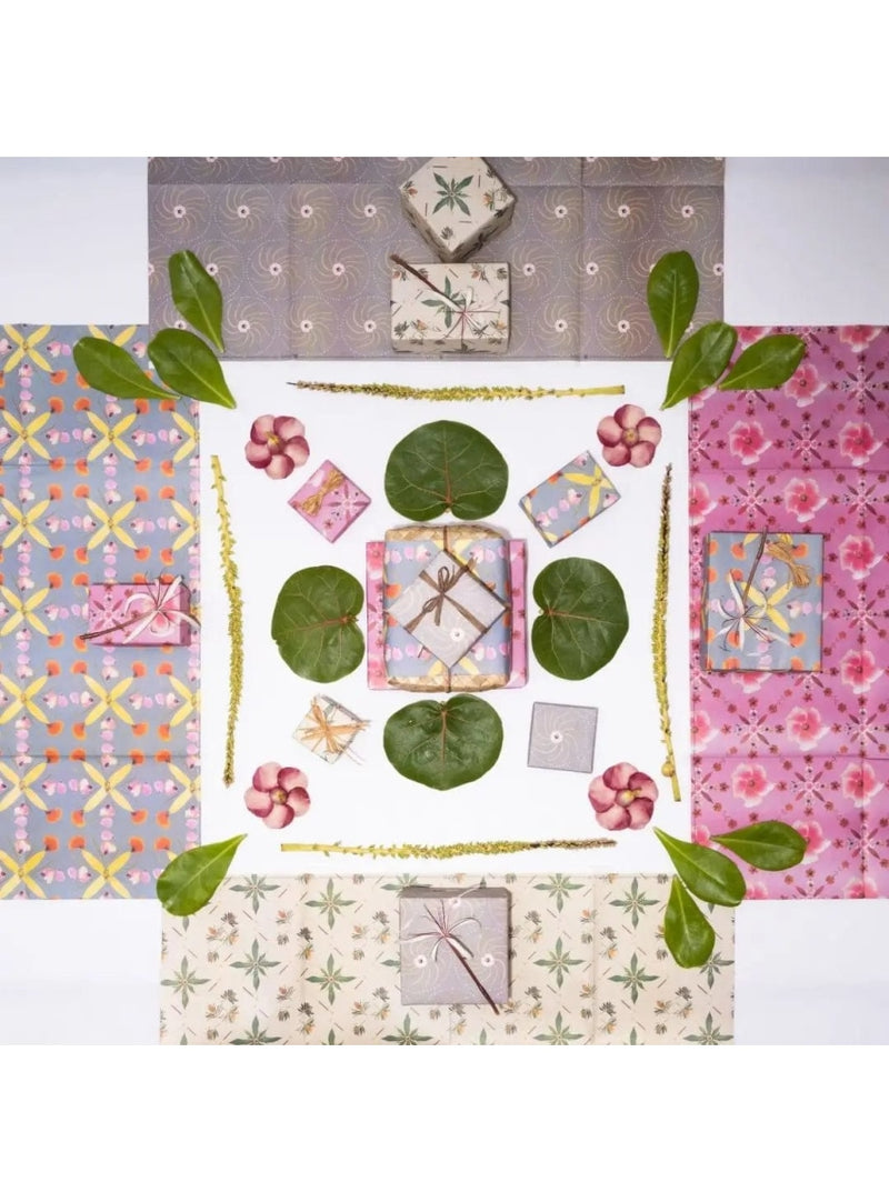 Wrappily Eco Gift Wrap Co. Stationary Wrappily Paper in Pink Hibiscus Valia Honolulu
